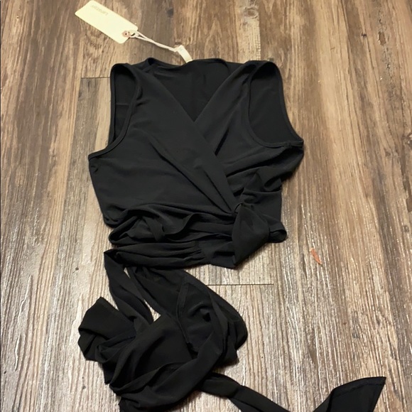 SLEEVELESS WRAP TOP - Picture 2 of 4